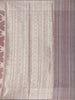 Peach Pink Striped Design Semi Tussar Saree with Contrast Pallu