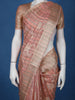 Peach Pink Striped Design Semi Tussar Saree with Contrast Pallu