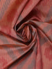 Peach Pink Zigzag Design Tussar Silk Saree With Contrast Border