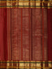 Soft Peach Butta Zari Woven Design Pure Kanchipuram Silk Saree with Contrast Varisai Pattu Border