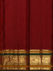 Soft Peach Butta Zari Woven Design Pure Kanchipuram Silk Saree with Contrast Varisai Pattu Border