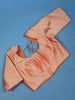 Peach Solid Design Silk Readymade Blouse