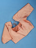 Peach Solid Design Silk Readymade Blouse