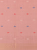 Peach Striped Design Semi Tussar Silk Saree