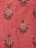 Peach Floral Design Cotton Salwar Suit - Diadem