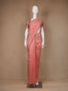 Peach Floral Designed Organza Designer Saree - Diadem