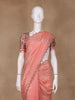 Peach Floral Designed Organza Designer Saree - Diadem