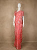 Peach Floral Designed Semi Silk Fancy Saree