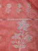 Peach Floral Designed Semi Silk Fancy Saree