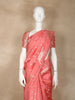 Peach Floral Designed Semi Silk Fancy Saree