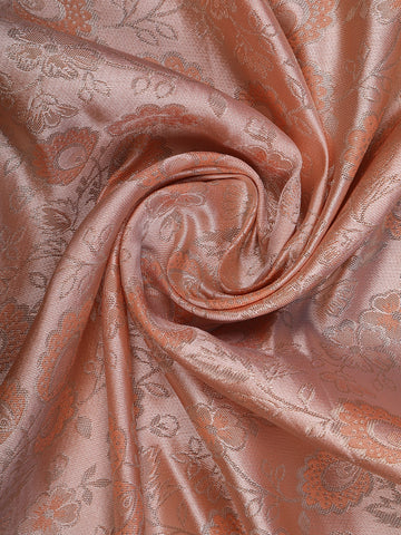 Peach Floral Designed Soft Silk Saree - Diadem