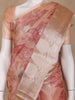 Peach Floral Designed Tissue Silk Saree - Diadem
