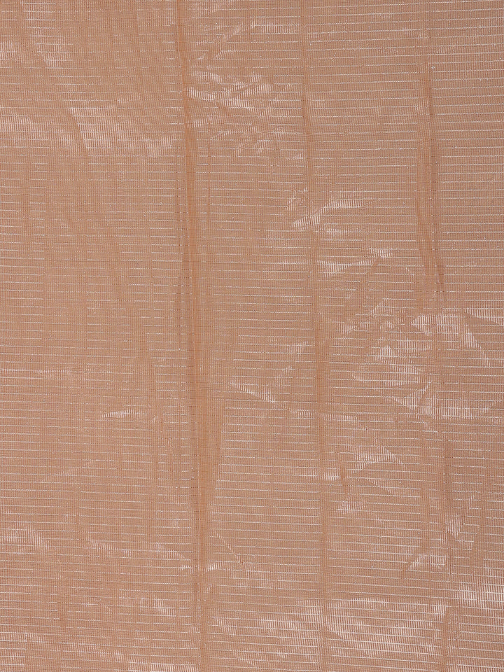 Peach Floral Designed Tissue Silk Saree - Diadem