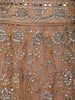 Peach Floral Embroidered Net Lehenga for Brides - Diadem