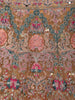 Peach Floral Motif Embroidery Bridal Net Lehenga Set - Diadem