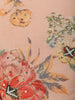 Peach Floral Printed Cotton Anarkali Salwar Suit Set - Diadem