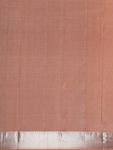 Peach Floral Woven Pure Kanchipuram Silk Saree - Diadem