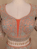 Peach Georgette Floral Designed Bridal Lehenga - Diadem