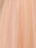Peach Net Floral Embroidery Party Wear Gown
