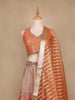 Peach Orange Banarasi Silk Mirror Work Bridesmaids Lehenga