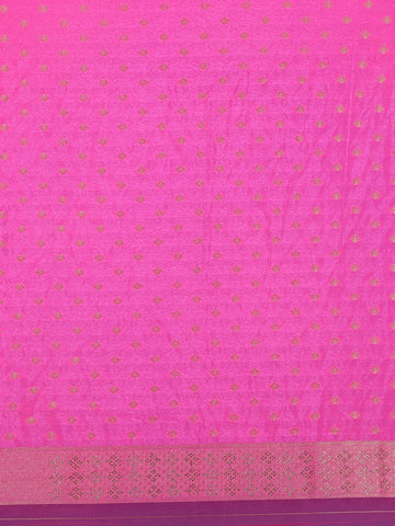 Peach Pink Ombre Zari Sequin Embellishment Organza Saree - Diadem