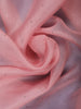 Peach Pink Solid Sequin Embellishment Organza Saree - Diadem
