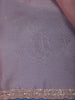 Peach Pink Solid Sequin Embellishment Organza Saree - Diadem