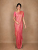 Peach Pink Solid Woven Design Pure Kanchipuram Silk Saree