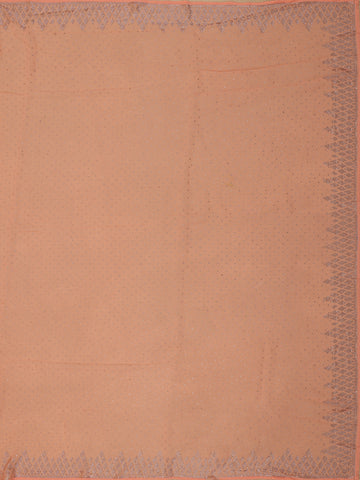 Peach Sequins Design Satin Saree - Diadem