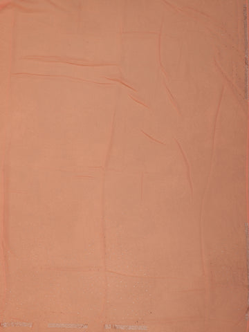 Peach Sequins Design Satin Saree - Diadem