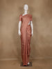 Peach Striped Design Soft Silk Saree - Diadem