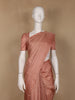 Peach Striped Design Soft Silk Saree - Diadem