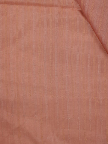 Peach Striped Design Soft Silk Saree - Diadem