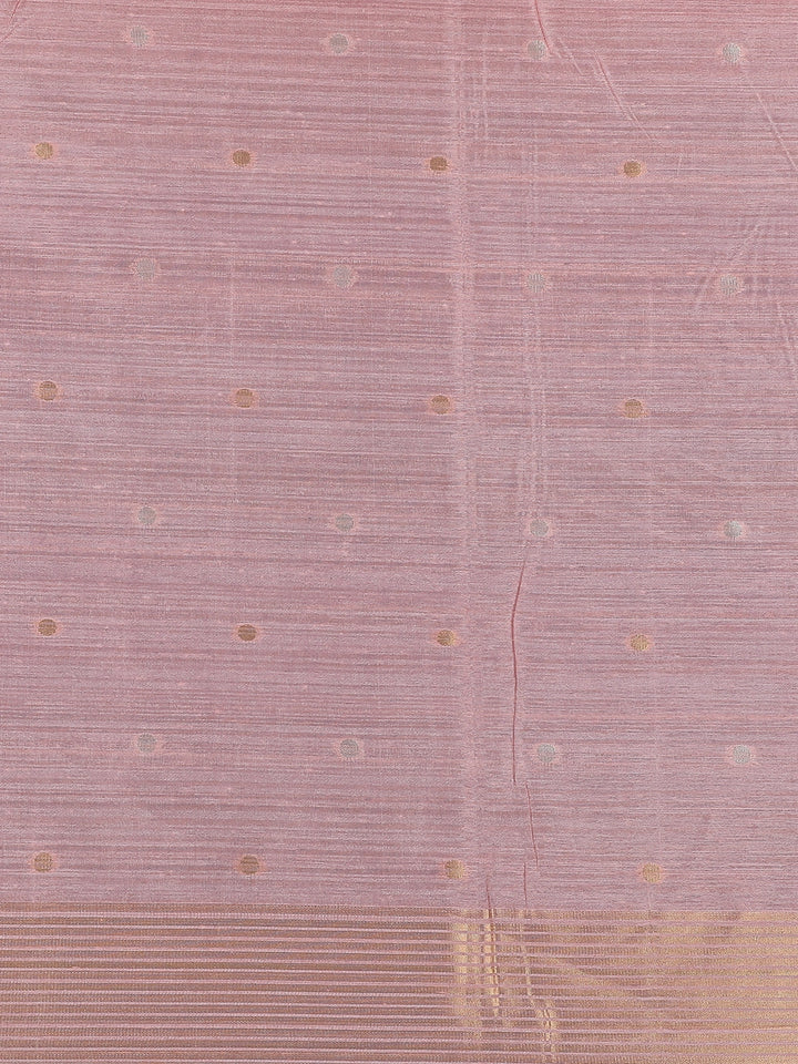 Peach floral Design Semi Tissue Saree - Diadem