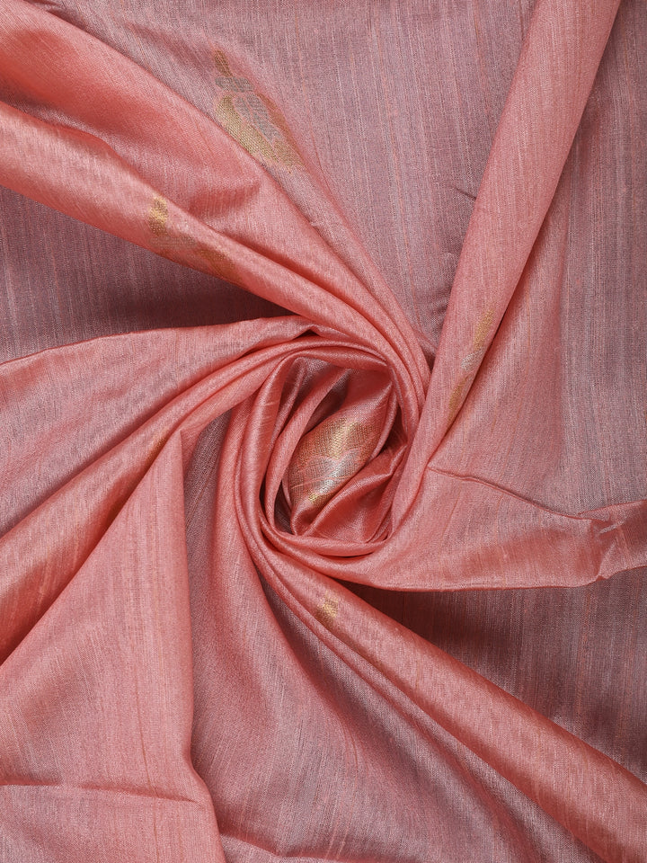 Peach floral Design Semi Tissue Saree - Diadem