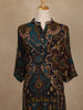 Peacock Blue Abstract Printed Cotton Palazzo Suit