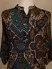 Peacock Blue Abstract Printed Cotton Palazzo Suit
