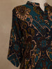 Peacock Blue Abstract Printed Cotton Palazzo Suit