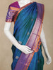 Peacock Blue Butta Design Kanchipuram Silk Saree