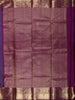 Peacock Blue Butta Woven Design Pure Kanchipuram Silk Saree with Contrast Zari Border