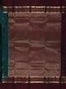 Peacock Blue Butta Zari Woven Design Pure Kanchipuram Silk Saree with Contrast Zari Border