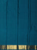 Peacock Blue Butta Zari Woven Design Pure Kanchipuram Silk Saree with Peacock Zari Border