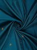 Peacock Blue Butta Zari Woven Design Pure Kanchipuram Silk Saree with Peacock Zari Border