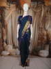 Peacock Blue Checked Zari Woven Design Pure Kanchipuram Silk Saree with Zari Border