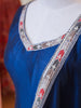 Peacock Blue Embroidered Silk Anarkali Gown