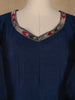 Peacock Blue Embroidered Silk Anarkali Gown