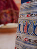 Peacock Blue Embroidered Silk Anarkali Gown