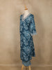 Peacock Blue Floral Design Cotton Salwar Suit