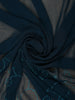 Peacock Blue Floral Designed Georgette Saree With Stone Work Border