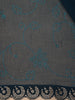 Peacock Blue Floral Designed Georgette Saree With Stone Work Border